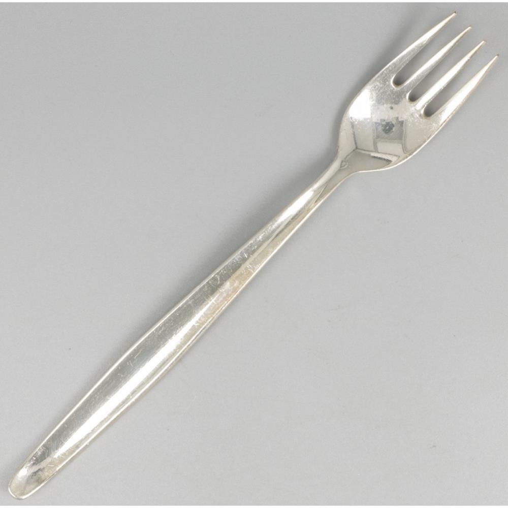 6-piece set dinner forks ''model Jeunesse'' silver. - Image 3 of 6