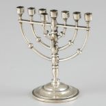 Miniature Hanukkah candlestick / menorah silver.