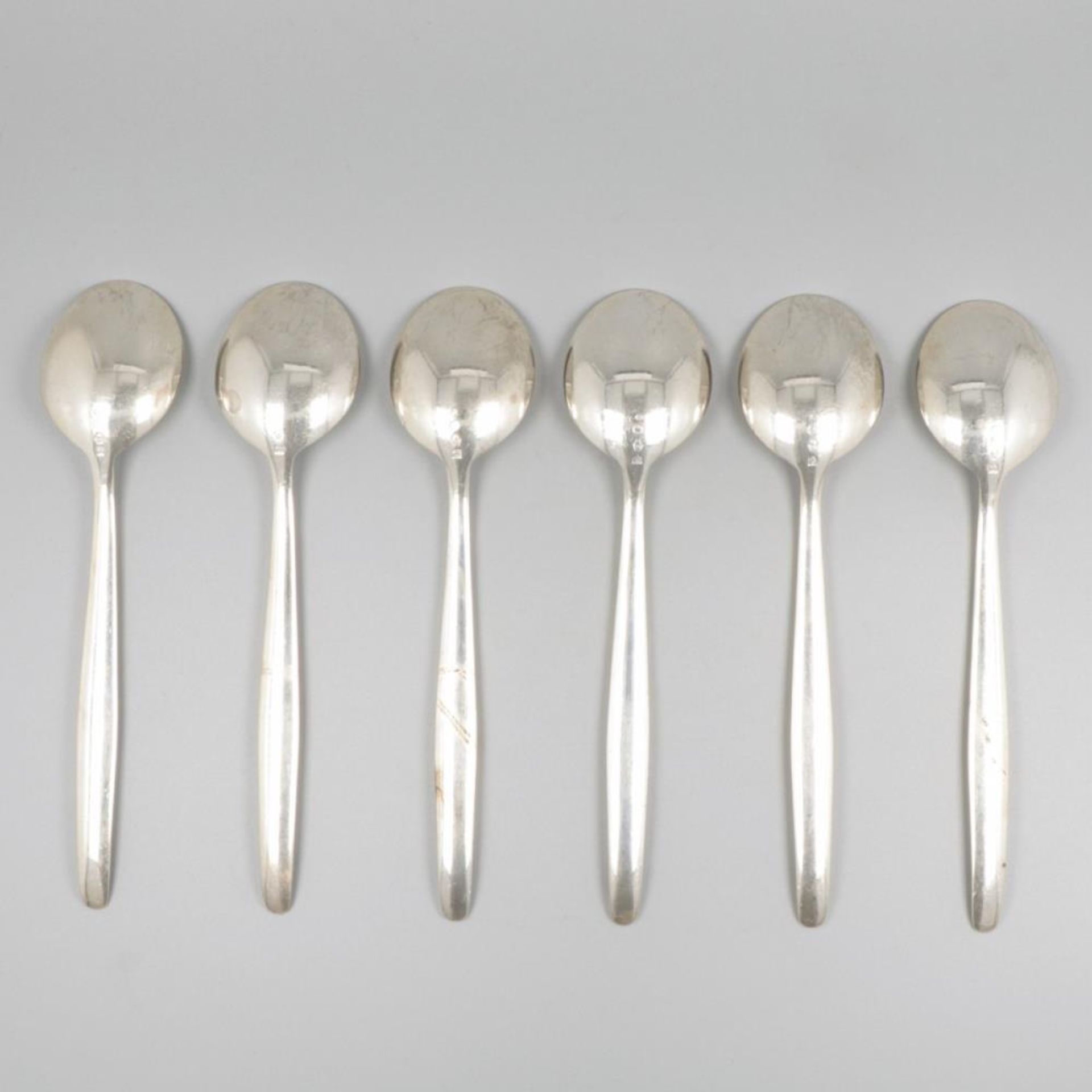 6-piece set dinner spoons "model Jeunesse'' silver. - Image 2 of 6