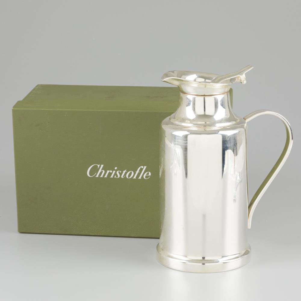 Thermos jug Christofle, model Bagatelle / Albi Large, silver-plated.