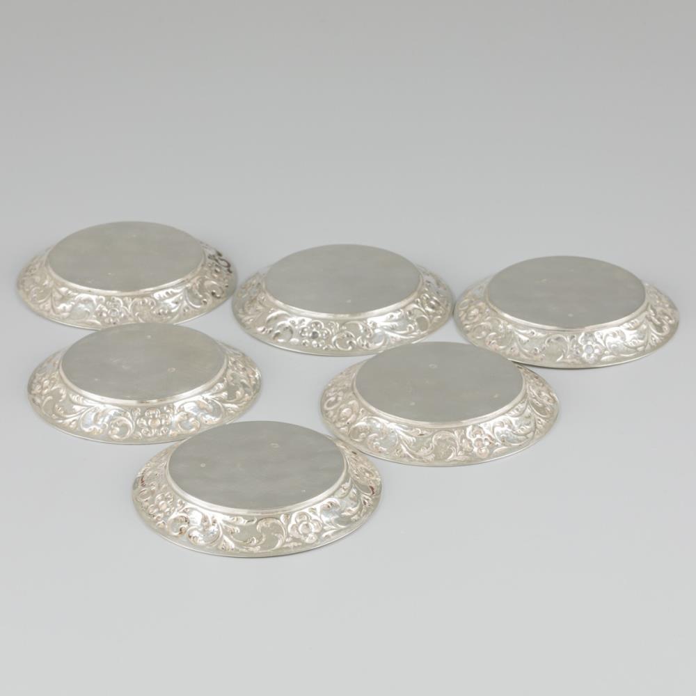 6-piece set of coasters silver. - Image 4 of 5