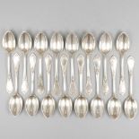16-piece set of silver teaspoons.