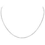 18K. White gold Chopard jasseron necklace.