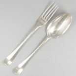 Dinner spoon & fork (the Hague, Johannes van der Toorn II, 1771-1811) silver.