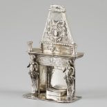 Miniature fireplace silver.