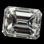 GIA certified 1.01 ct. emerald cut natural diamond.