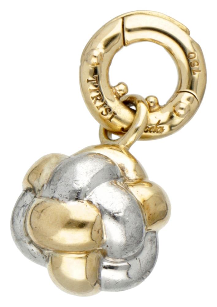 Tirisi Moda 18K. yellow gold / sterling silver knot charm pendant. - Image 2 of 4