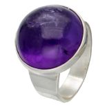 Sterling silver ring with amethyst by Danish designer N.E. From.