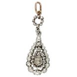 Sterling silver antique pendant set with rose cut diamond.