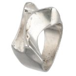 Sterling silver 'Mira' ring by Finnish designer Björn Weckström for Lapponia.