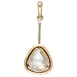 Vintage BLA 10K. yellow gold pendant set with a rose cut diamond.