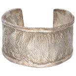 Sterling silver bangle bracelet by Swedish designer Inger Robbert.