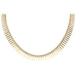 Vintage 14K. yellow gold fringe necklace.