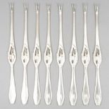 8-piece set of lobster forks silver.