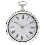 English silver pocket watch, London Verge Fusee - Men's pocket watch - approx. 1814.