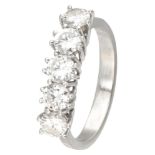 18K. White gold riviere ring set with approx. 1.10 ct. diamond.