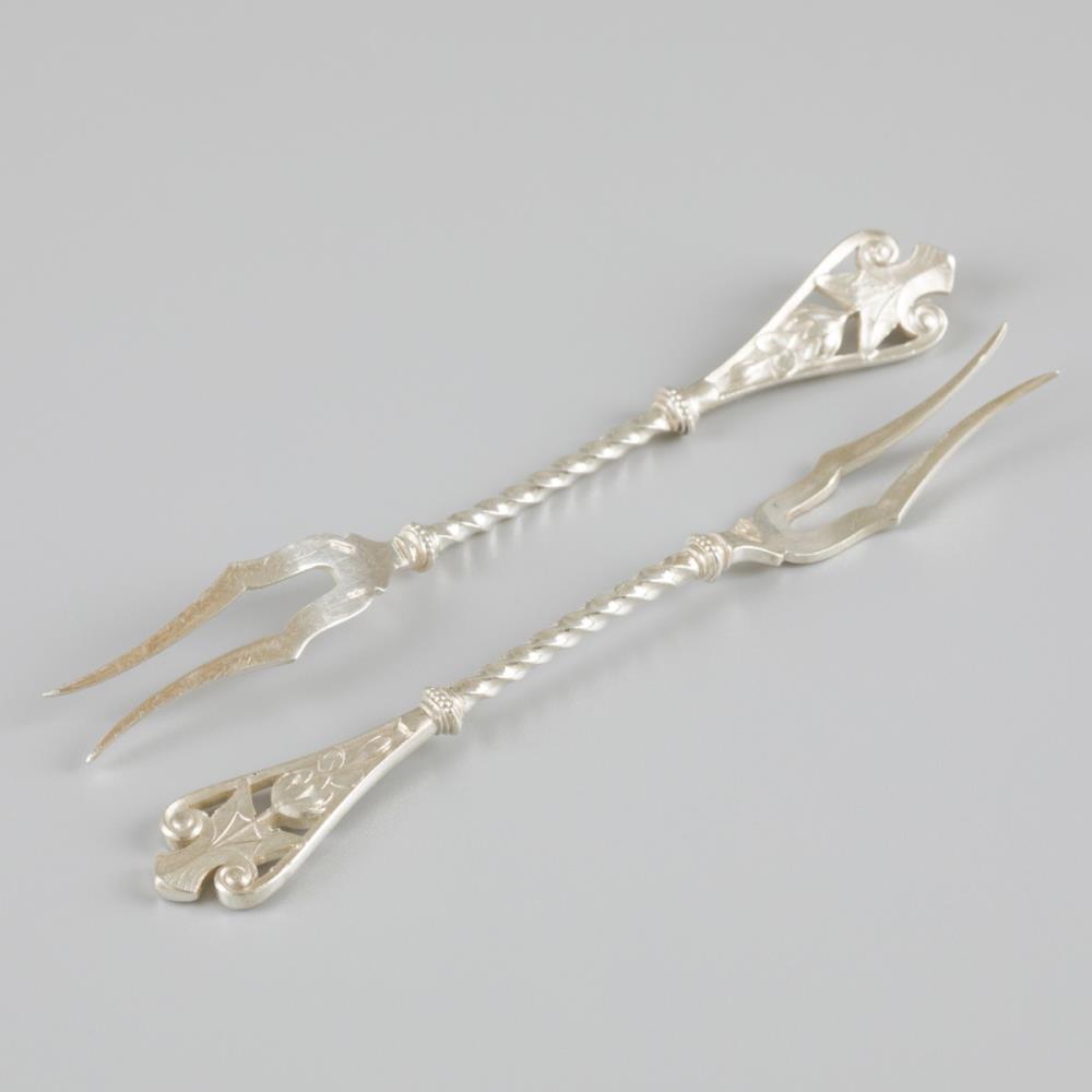 12-piece set of strawberry forks silver. - Image 3 of 6