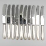 10-piece set of knives silver.