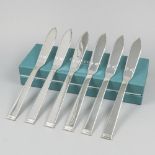 6-piece set fishing knives Christofle Sterling, model: Commodore, silver.