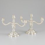 2-piece set candelabras silver.