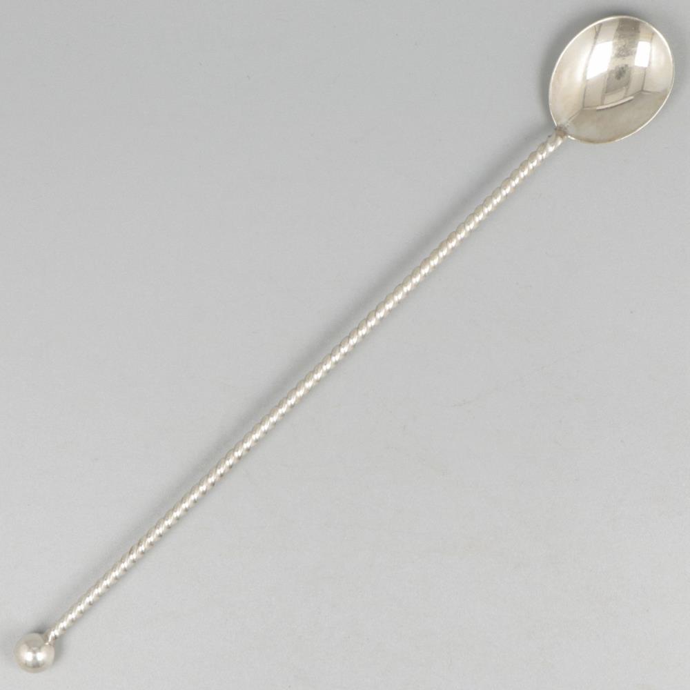 6-piece set of ice cream spoons silver. - Image 3 of 6