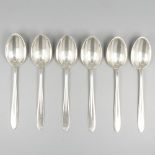 6-piece set of spoons silver.