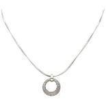 Marco Bicego 18K. white gold necklace with circular pendant.