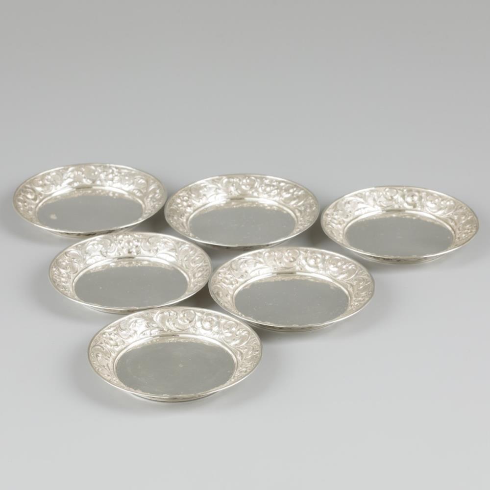 6-piece set of coasters silver. - Image 3 of 5