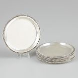 6-piece set of coasters silver.