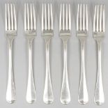 6-piece set dinner forks silver.