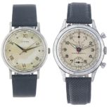 Lot (2) vintage watches - Pierce & Glycine - Men's watch - approx. 1950.