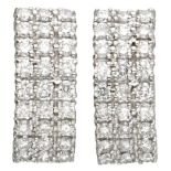 14K. White gold earrings set with approx. 1.35 ct. diamond.