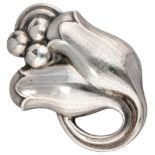 Sterling silver no.100B 'Tulip' brooch by Georg Jensen.