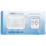 HRD certified 0.74 ct. round brilliant cut natural diamond.