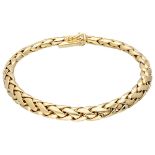 14K. Yellow gold link bracelet.