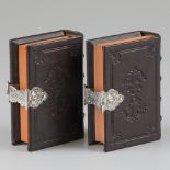 2-piece lot of bibles silver.
