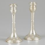 2-piece set of candlesticks silver.