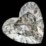 GIA certified 1.02 ct. heart brilliant cut natural diamond.