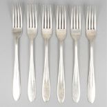 6-piece set dinner forks silver.