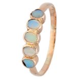 BLA 10K. rose gold ring set with approx. 0.45 ct. precious opal.