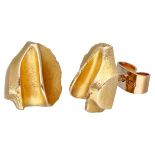 14K. Yellow gold ear studs by Finnish designer Björn Weckström for Lapponia.