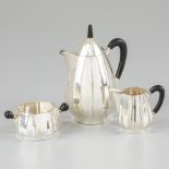 3-piece one-person coffee set silver.