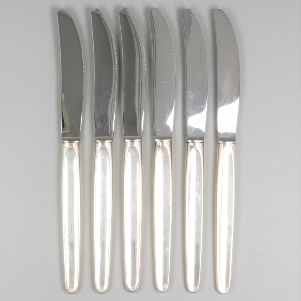 6-piece set breakfast knives ''model Jeunesse'' silver. - Image 2 of 7