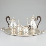 5-piece coffee & tea service Christofle, model Malmaison, silver-plated.