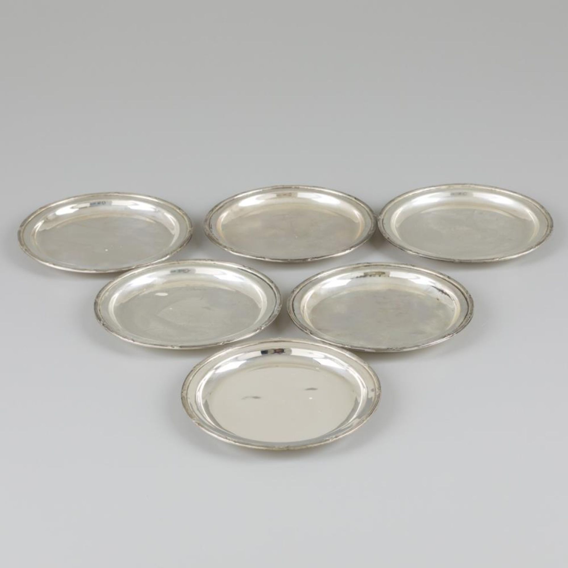 6-piece set of coasters silver. - Image 4 of 6
