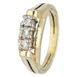 14K. Yellow gold ring set with approx. 0.30 ct. diamond.