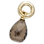 Tirisi Moda 18K. yellow gold charm pendant with faceted smoky quartz.