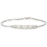 14K. White gold Art Deco bracelet set with approx. 0.35 ct. diamond.