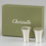 2-piece salt & pepper shaker set Christofle, silver-plated.