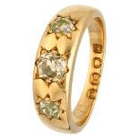 Victorian 18K. yellow gold Gypsy ring set with approx. 0.95 ct. diamond.
